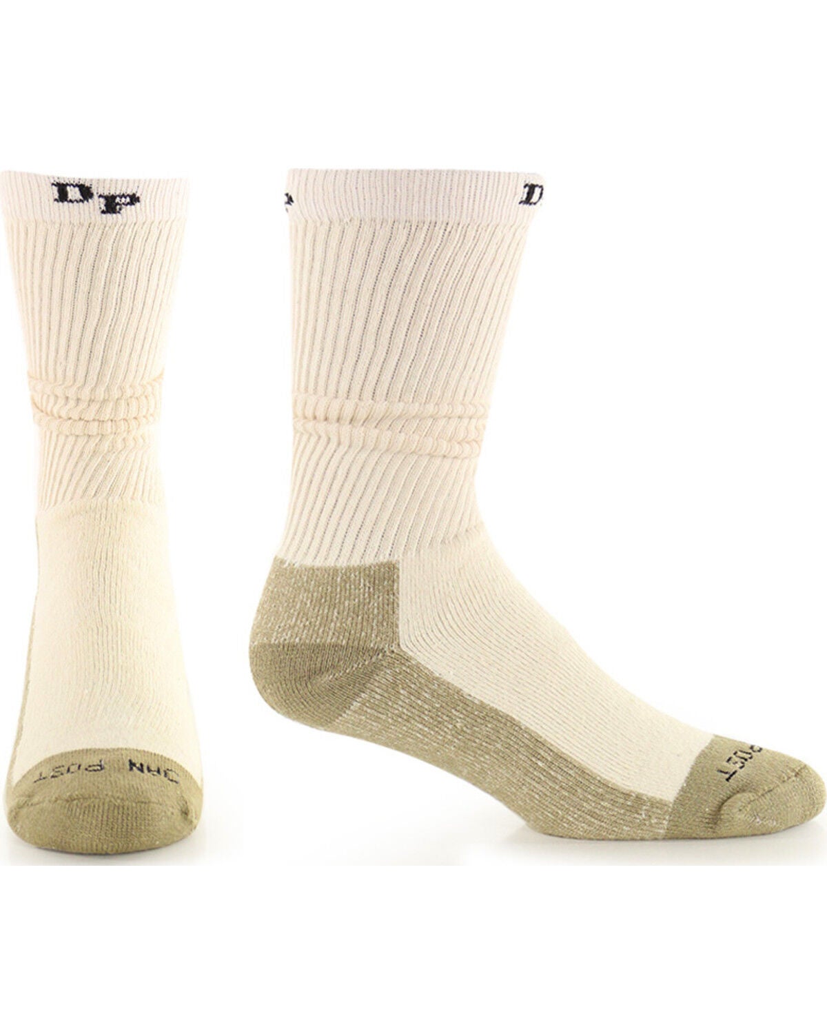 Image #1 - Dan Post Men's 2 Pack Mid-Calf Work & Outdoor Socks, Natural, hi-res