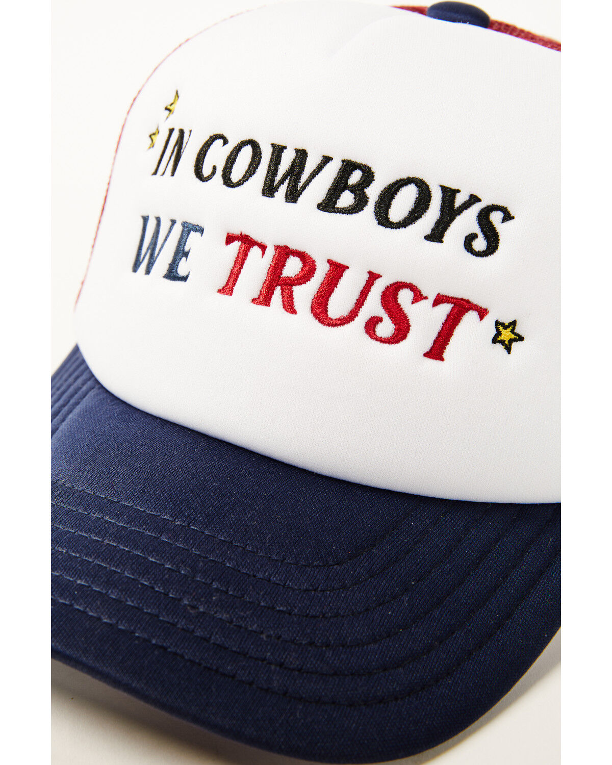 Image #2 - Shyanne Women's In Cowboys We Trust Ball Cap, Red/white/blue, hi-res