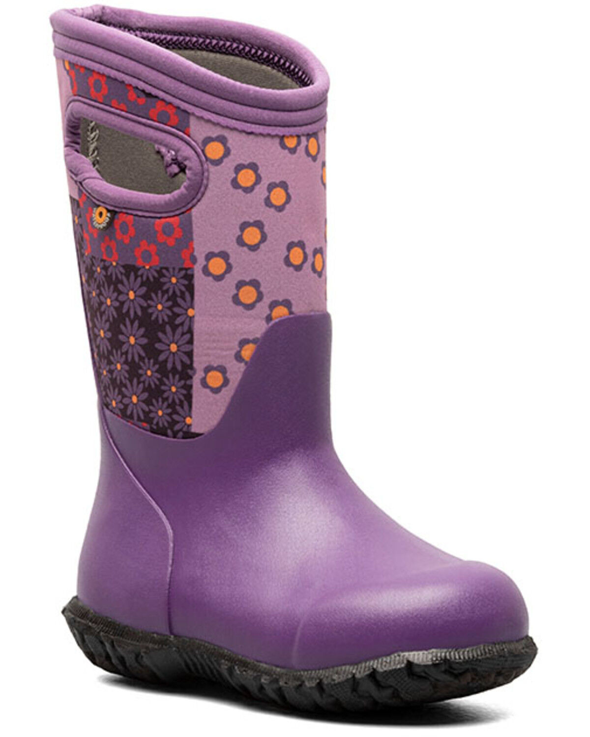 Image #1 - Bogs Girls' York Patchwork Floral Rain Boots - Round Toe, , hi-res