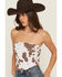 Image #3 - Originality Women's Boot Barn Exclusive Cow Print Bandana Top, White, hi-res