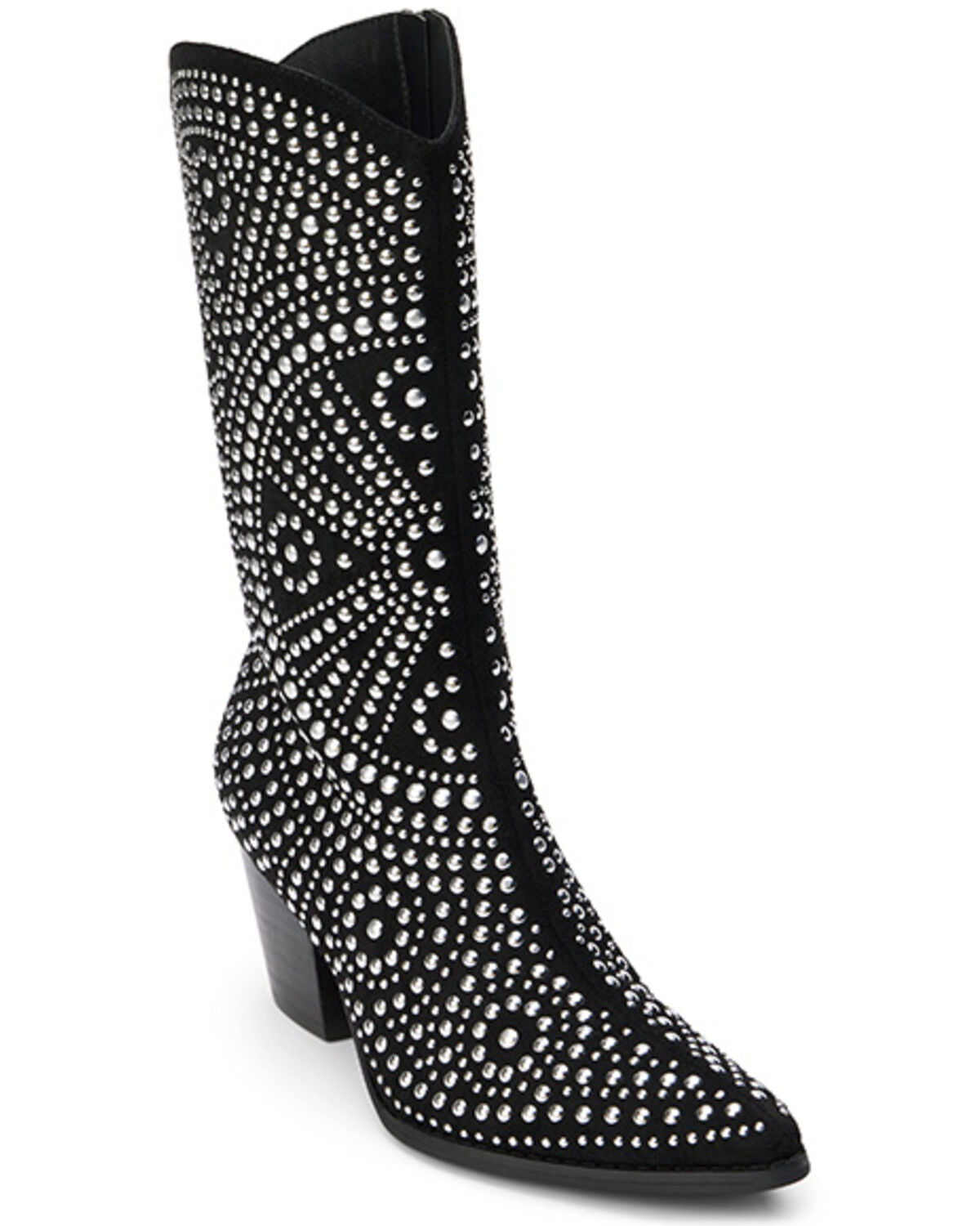 Image #1 - Matisse Women's Twain Studded Western Boots - Round Toe, Black, hi-res