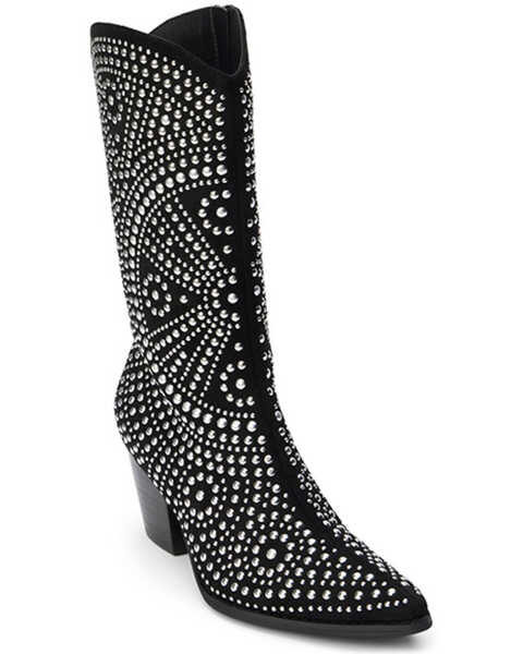 Image #1 - Matisse Women's Twain Studded Western Boots - Pointed Toe , Black, hi-res