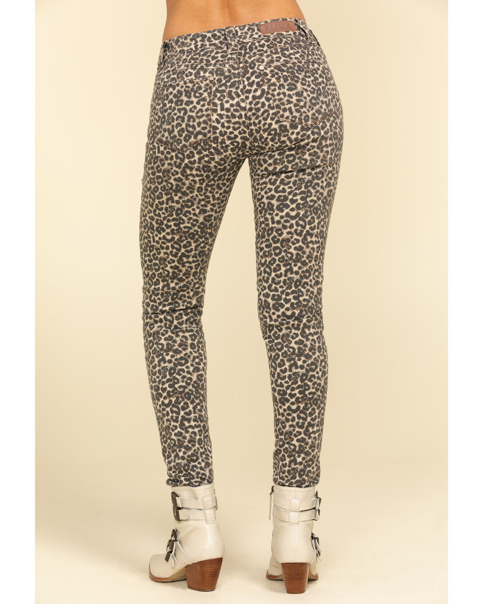 Leopard print jeans womens store