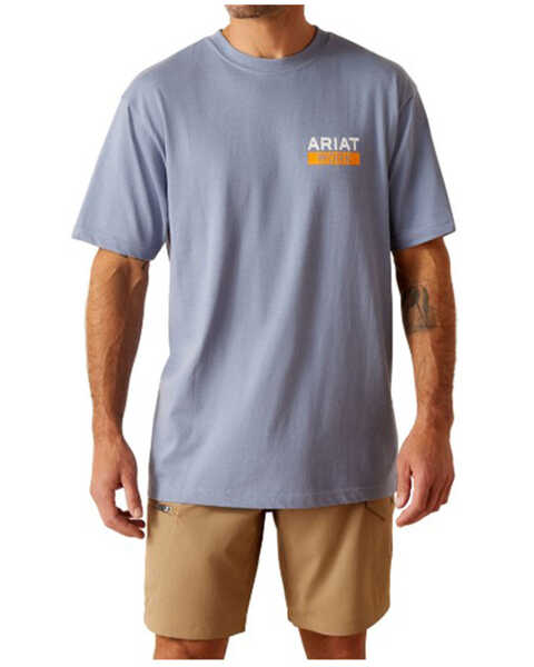 Image #2 - Ariat Men's Rebar Cotton Strong Roughneck Graphic Work T-Shirt , Indigo, hi-res