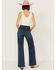 Image #3 - Rock & Roll Denim Women's Medium Wash High Rise Stretch Flare Jeans, Medium Wash, hi-res