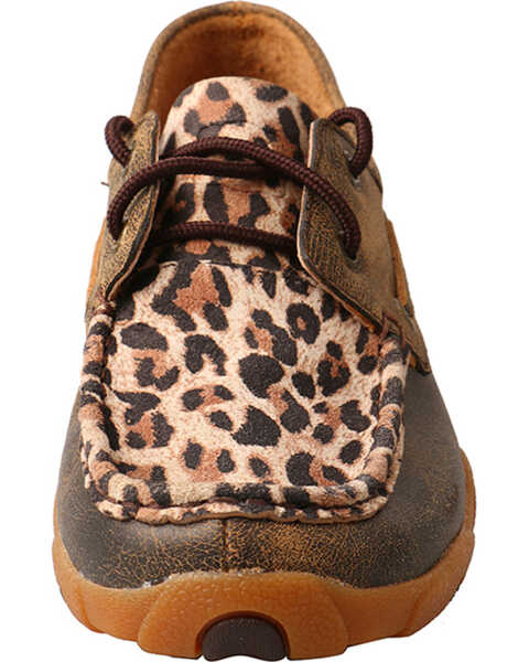Image #4 - Twisted X Women's Cheetah Print Driving Moccasins - Moc Toe, Leopard, hi-res