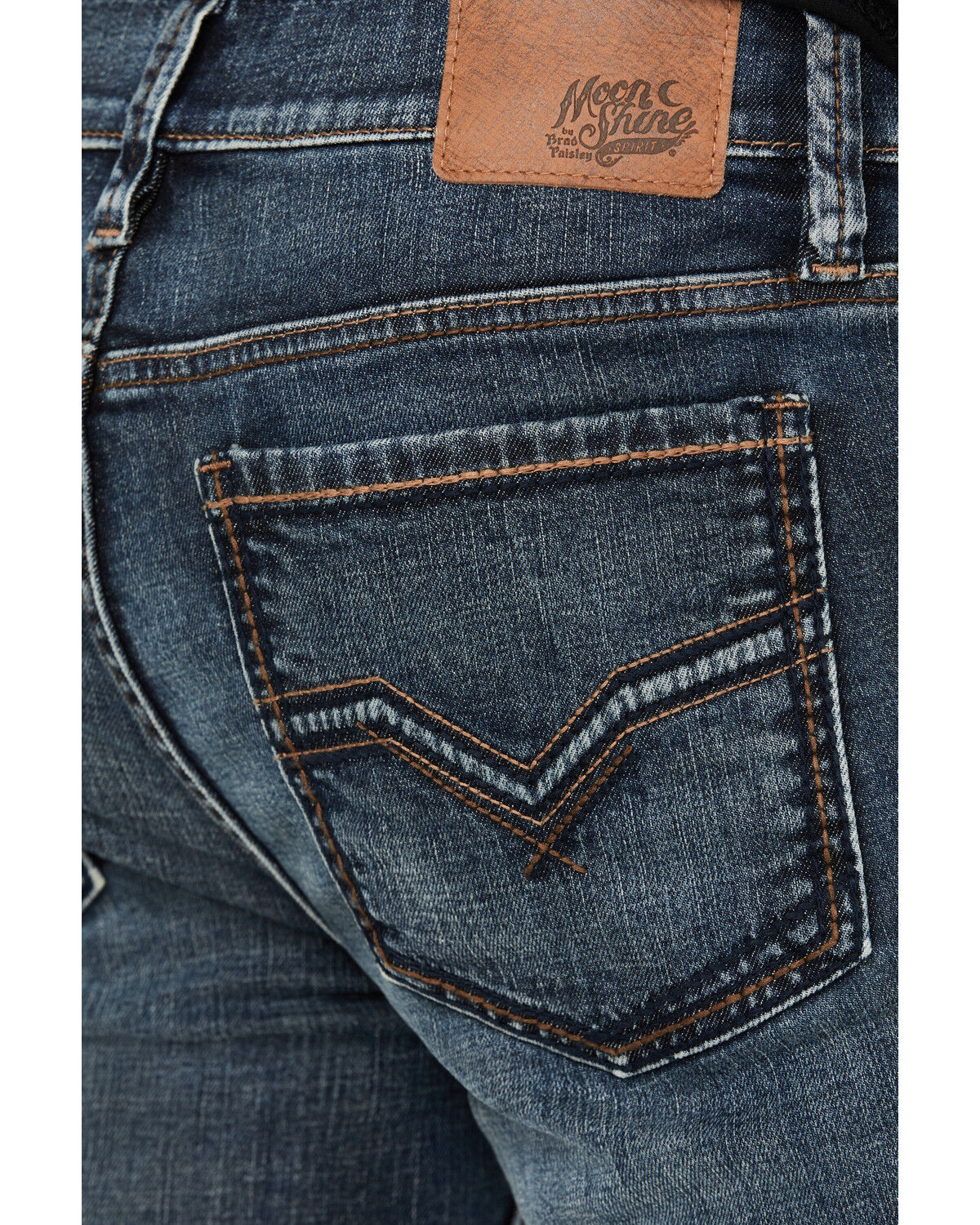 Image #4 - Moonshine Spirit Men's Dark Wash Unaged Whiskey Slim Stretch Denim Jeans, Dark Wash, hi-res
