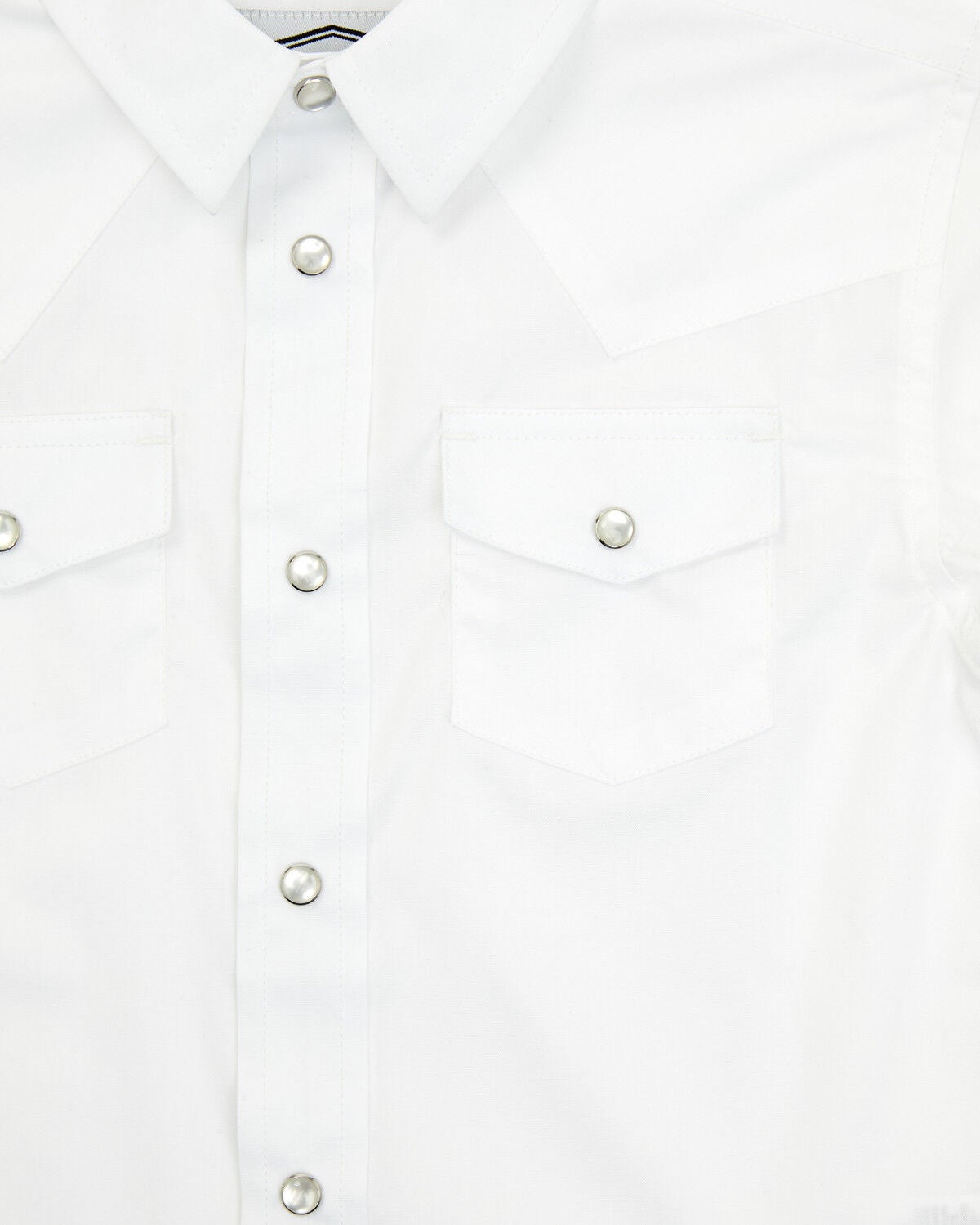 Image #2 - Gibson Trading Co Toddler Boys' Solid Short Sleeve Pearl Snap Western Shirt, White, hi-res