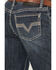 Image #4 - Rock & Roll Denim Men's Dark Wash Tapered Bootcut Stretch Denim Jeans, Dark Wash, hi-res