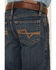 Image #2 - Cody James Little Boys' Saguaro Dark Wash Mid Rise Stretch Slim Bootcut Jeans - Sizes 4-8, Blue, hi-res