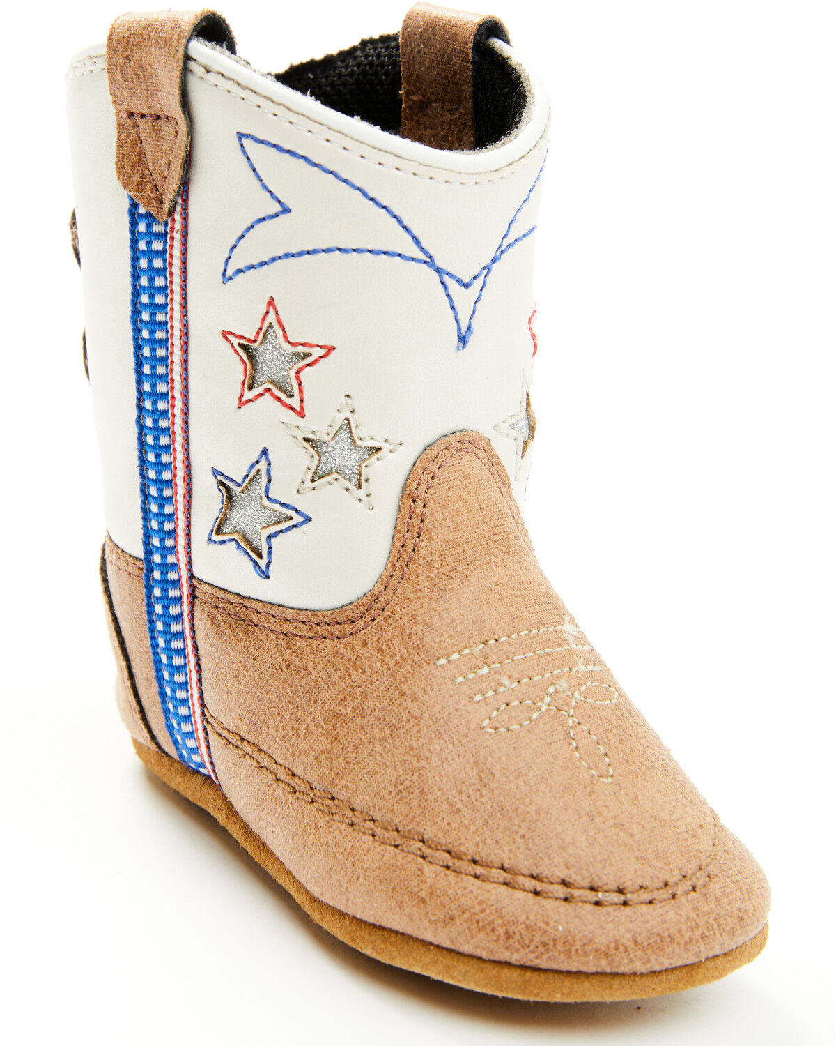 Image #1 - Boot Barn Infant Star Poppet Boots - Round Toe, Red/white/blue, hi-res