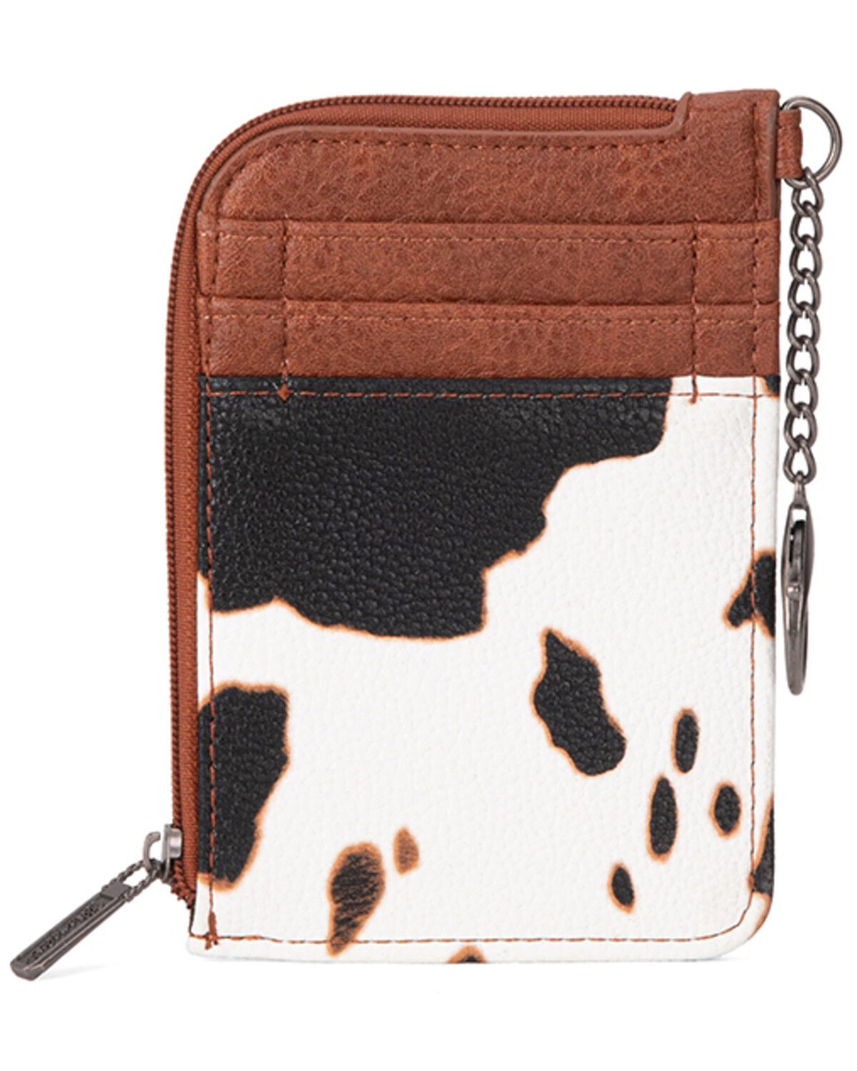 Image #1 - Wrangler Women's Cow Print Credit Card Wallet, Brown, hi-res