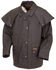 Outback Trading Co. Men's Short Oilskin Duster, Brown, hi-res