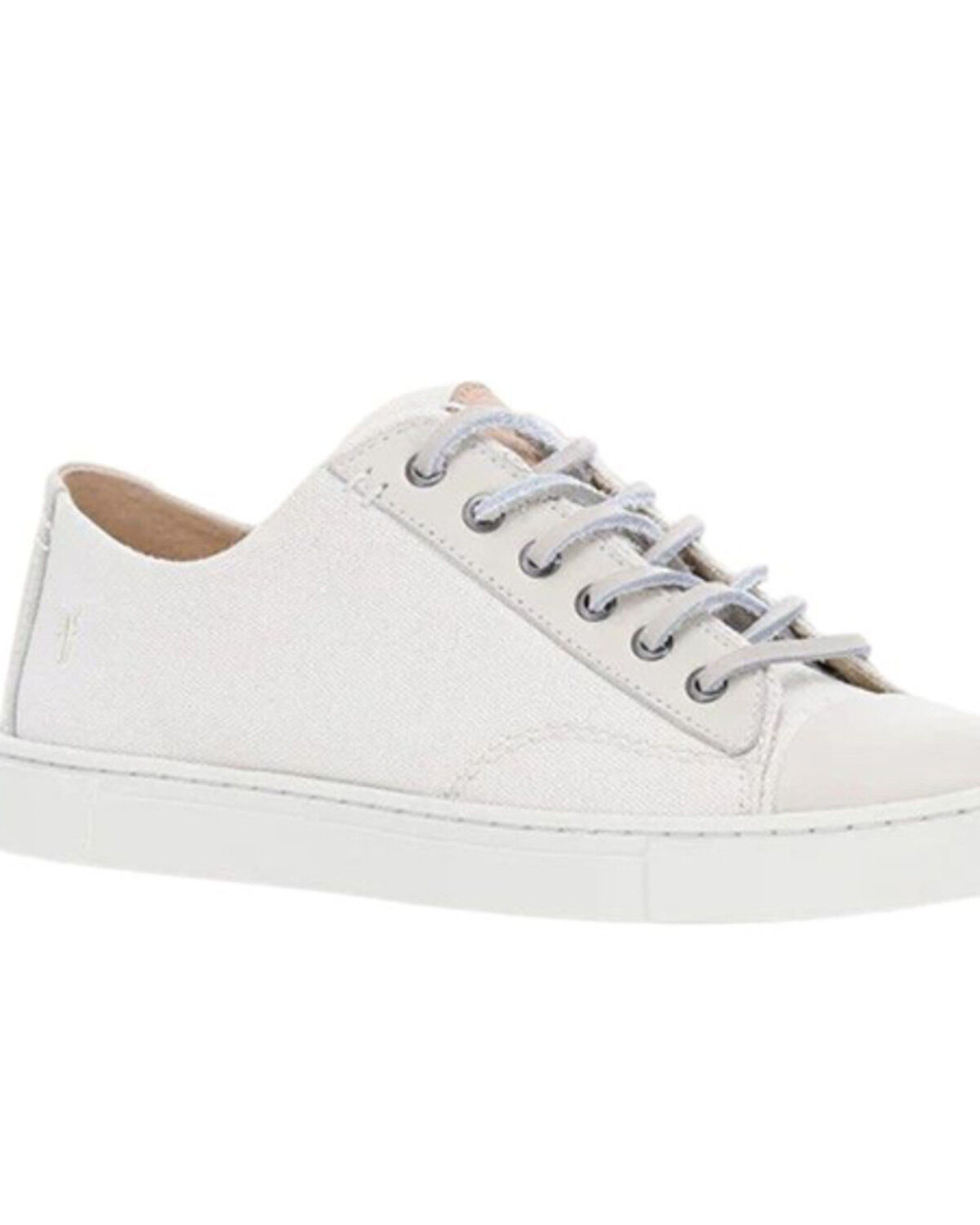Image #1 - Frye Women's Ivy Canvas Low Lace Sneakers, Ivory, hi-res