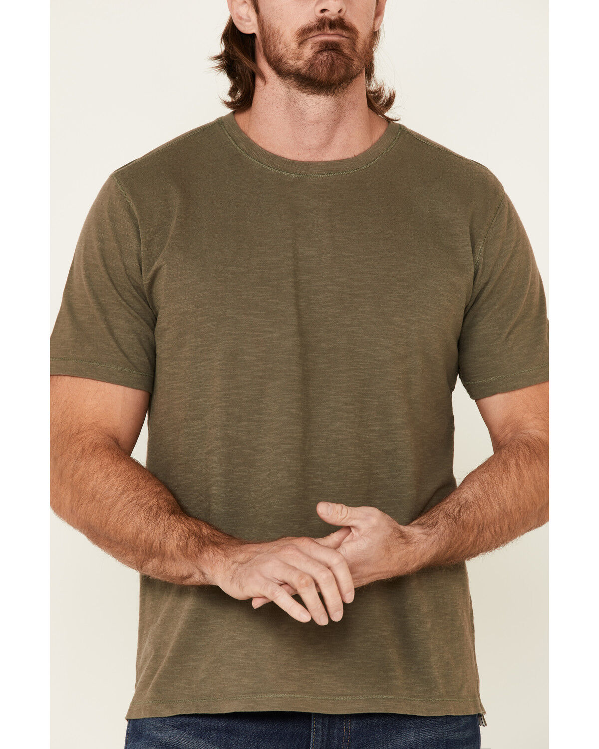 Image #3 - North River Men's Solid Slub Short Sleeve T-Shirt, Olive, hi-res