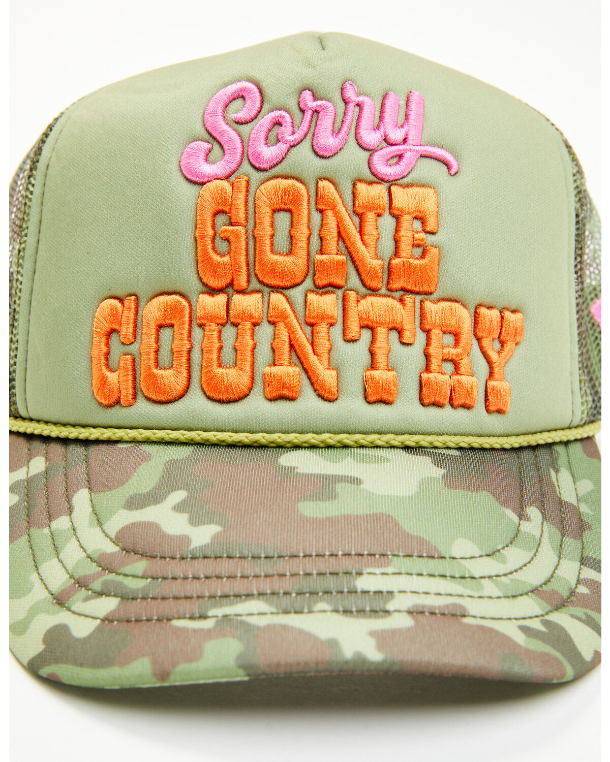 Image #2 - Idyllwind Women's Sorry Gone Country Camo Print Ball Cap, Camouflage, hi-res