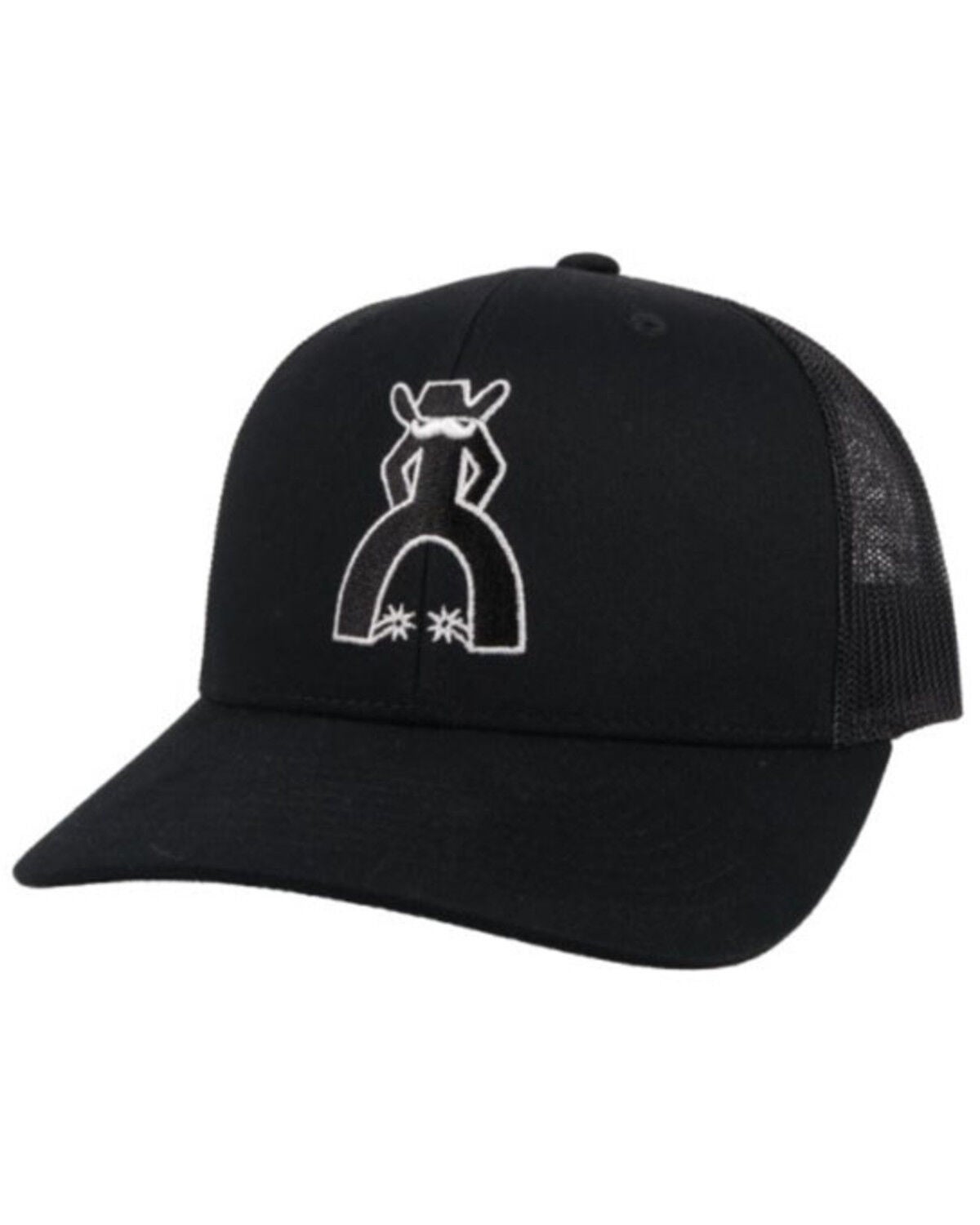 Hooey Men's Punchy Logo Trucker Cap, Black, hi-res