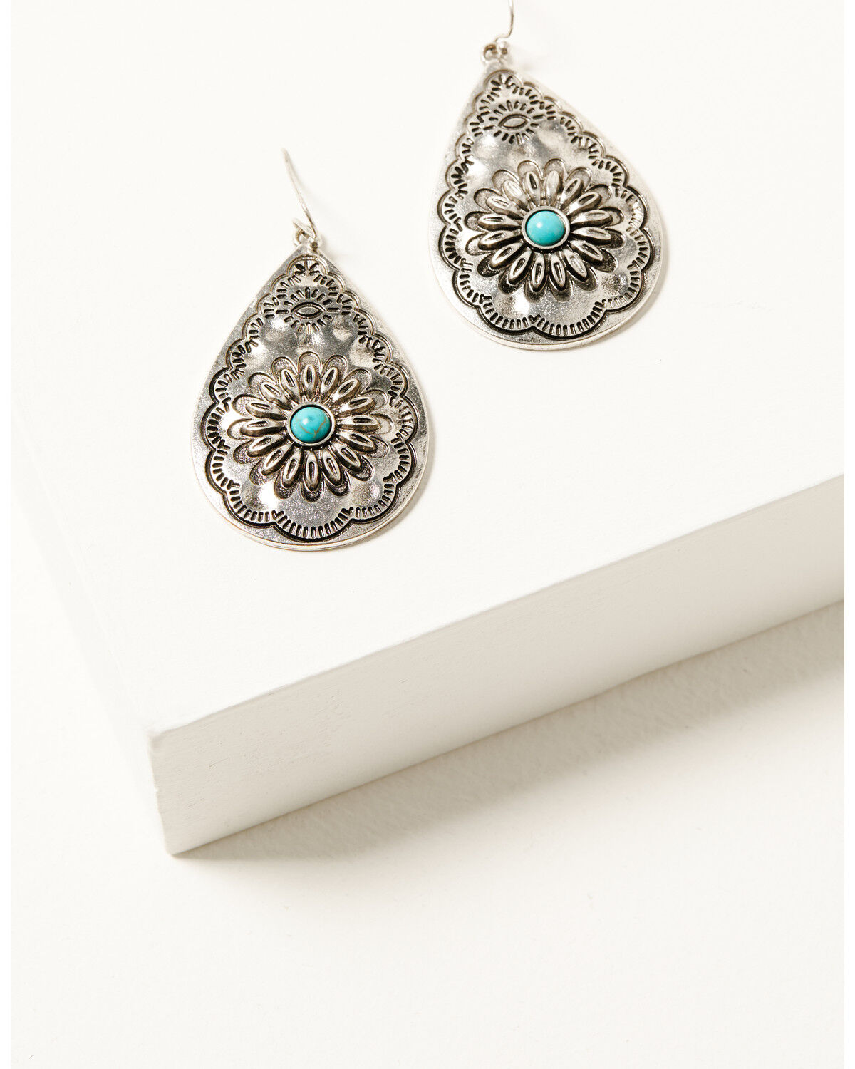 Image #1 - Shyanne Women's Classic Metal Teardrop Earrings, Silver, hi-res