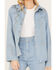 Image #3 - Understated Leather Women's Bluegrass Studded Denim Western Jacket, Blue, hi-res