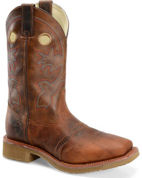 Image #1 - Double H Men's 11" Earthquake Rust ICE Western Work Boots - Square Toe, Tan, hi-res