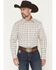 Image #1 - Cody James Men's Vista Range Plaid Print Long Sleeve Button-Down Western Shirt, White, hi-res