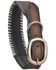 Image #3 - Myra Bag Daisy Hand Tooled Leather Dog Collar, Brown, hi-res