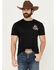 Image #2 - Cowboy Hardware Men's God And Country Short Sleeve Graphic T-Shirt, Black, hi-res