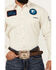 Image #3 - RANK 45&reg; Men's Patched Racer Logo Long Sleeve Snap Stretch Performance Western Shirt, Ivory, hi-res