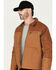 Image #3 - Dickies Men's Eisenhower Wax Coated Canvas Work Jacket, Brown, hi-res
