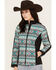 Image #2 - RANK 45® Women's Atha Geo Print Softshell Jacket, Green, hi-res