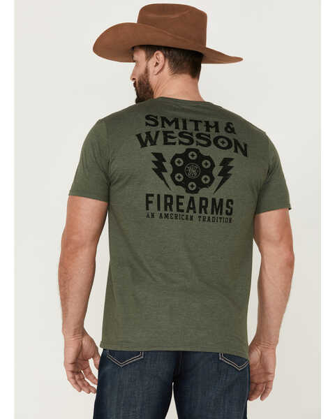 Smith & Wesson Men's Revolver Green Graphic T-Shirt , Green, hi-res