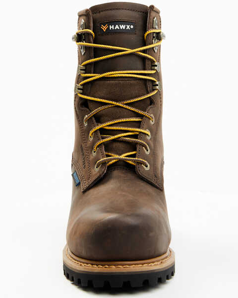 Image #4 - Hawx Men's Waterproof Insulated Logger Work Boots - Composite Toe, Brown, hi-res