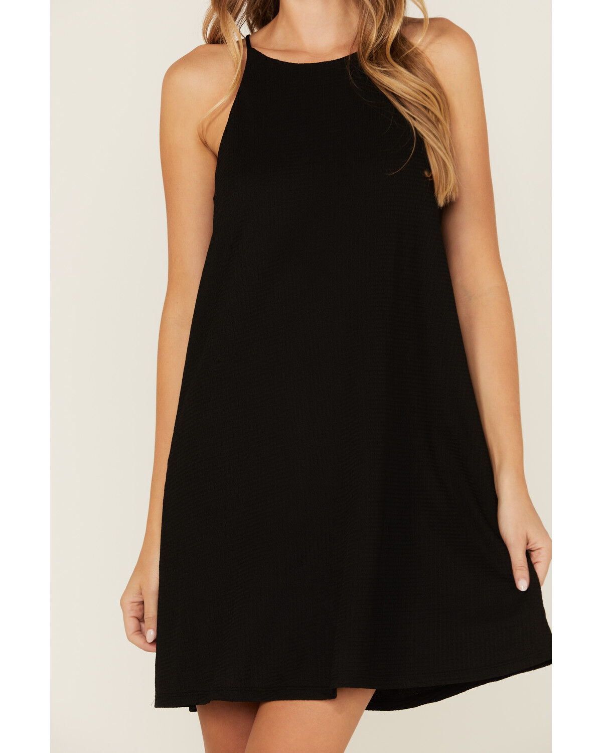 Image #3 - Wild Moss Women's Goddness Solid Mini Dress, Black, hi-res