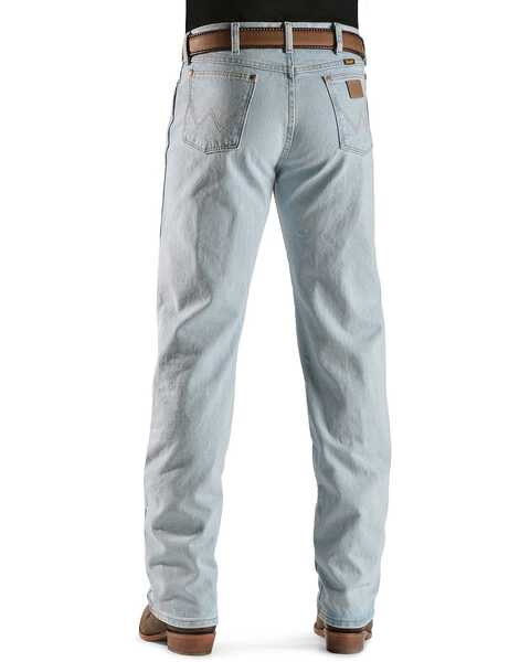 Wrangler Men's 13MWZ Jeans Cowboy Cut Original Fit Prewashed Jeans , Bleach Indigo, hi-res