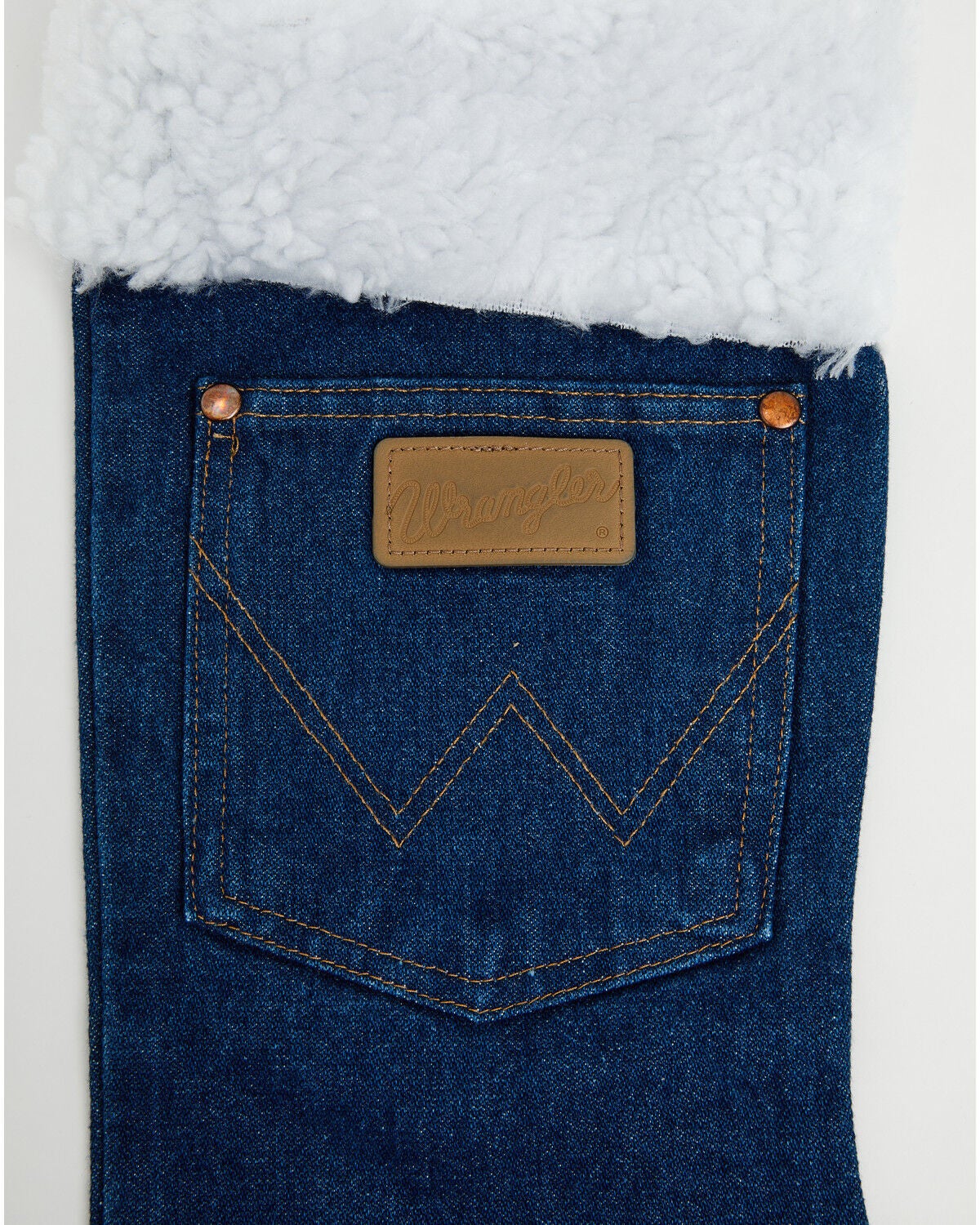 Image #2 - Wrangler Sherpa Denim Stocking, Light Wash, hi-res