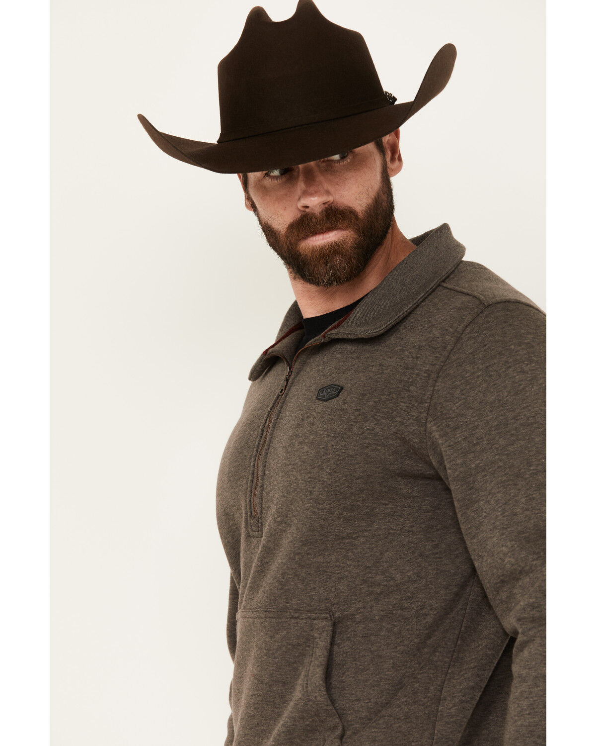 Image #2 - Kimes Ranch Men's Boxer Quarter Zip Pullover, Charcoal, hi-res