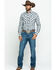 Wrangler Retro Men's Large Ombre Plaid Long Sleeve Western Shirt , Black, hi-res