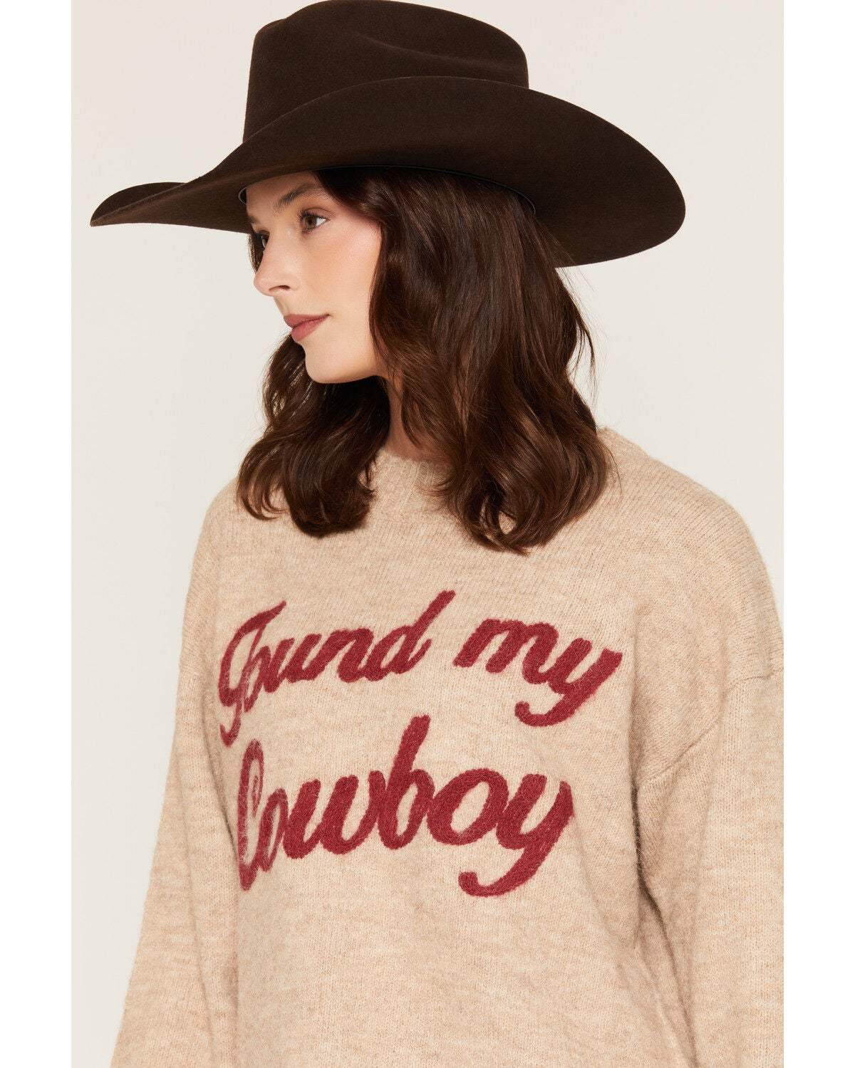 Image #2 - Baevely Women's Found Cowboy Sweater, Camel, hi-res