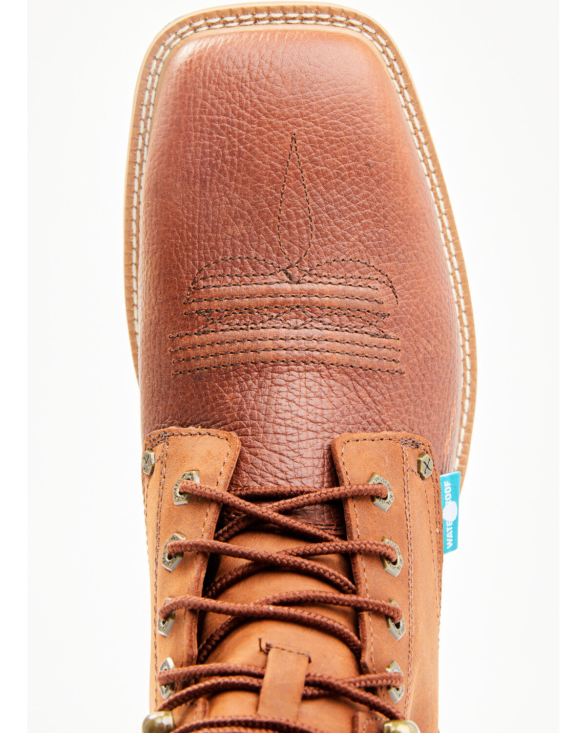 Image #11 - Twisted X Men's Lite 8" Lace-Up Waterproof Work Boots - Steel Toe, Oiled Rust, hi-res