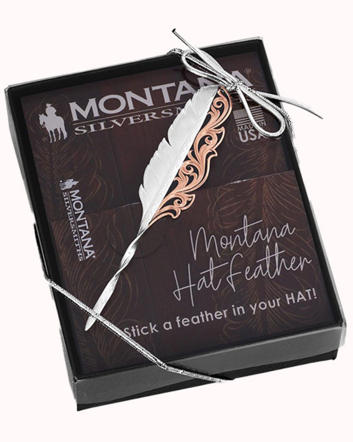 Image #3 - Montana Silversmiths Alpine Night Feather Hat Pick, Silver, hi-res