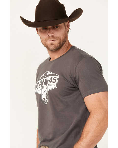 Image #2 - RANK 45® Men's Patriotic Shield Short Sleeve Graphic T-Shirt, Charcoal, hi-res