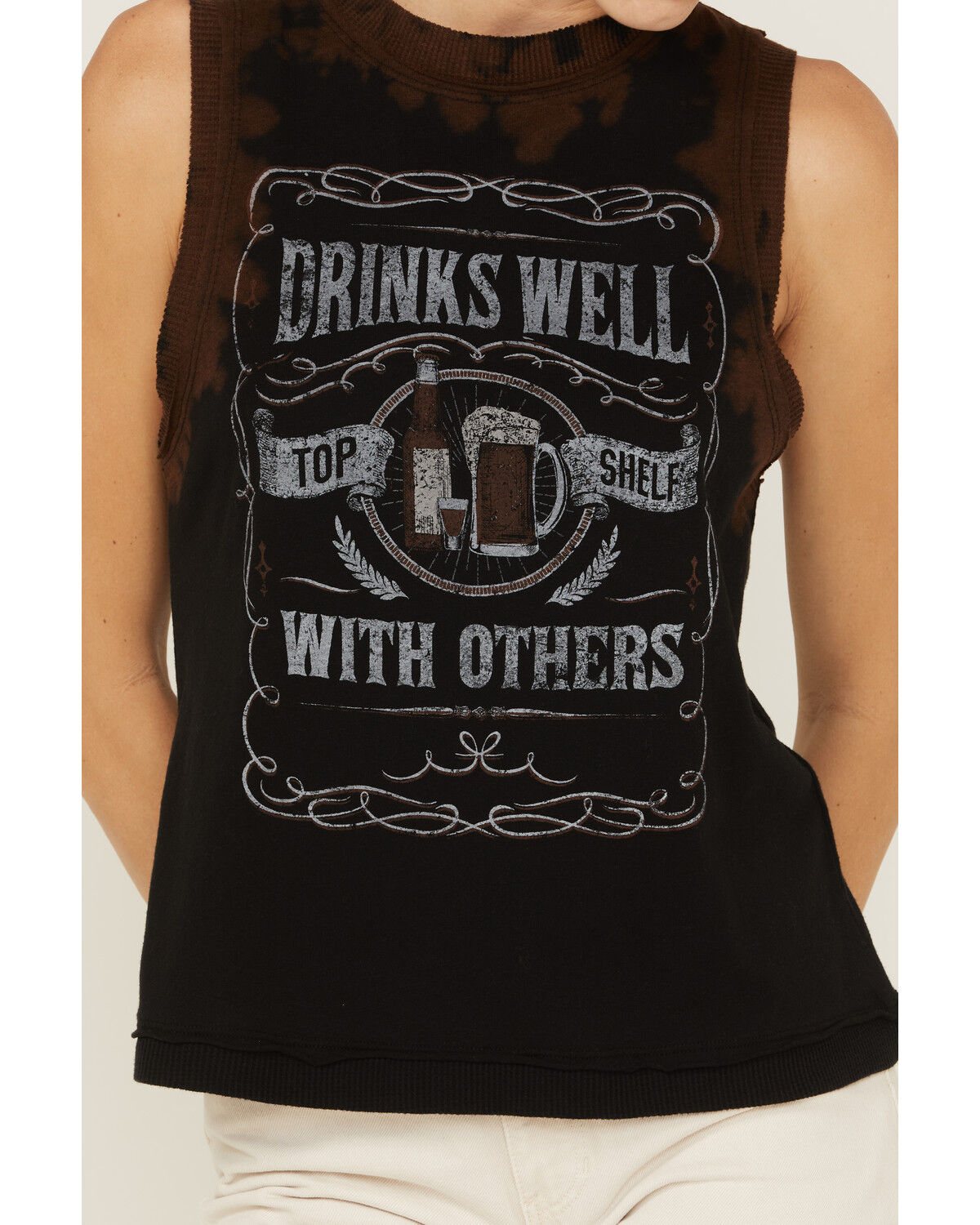 Image #3 - Cleo + Wolf Women's Drinks Well With Others Graphic Tie Dye Tank, , hi-res