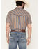 Image #4 - RANK 45&reg; Men's Horse Town Striped Short Sleeve Snap Stretch Western Shirt, Brown, hi-res