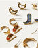 Image #2 - Shyanne Women's Gold 6-Piece Moon & Sun Cowgirl Hat & Boot Earrings Set, Multi, hi-res