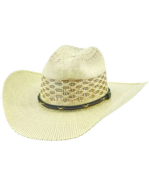Justin Men's Salt Creek Natural Woven Western Straw Hat , , hi-res