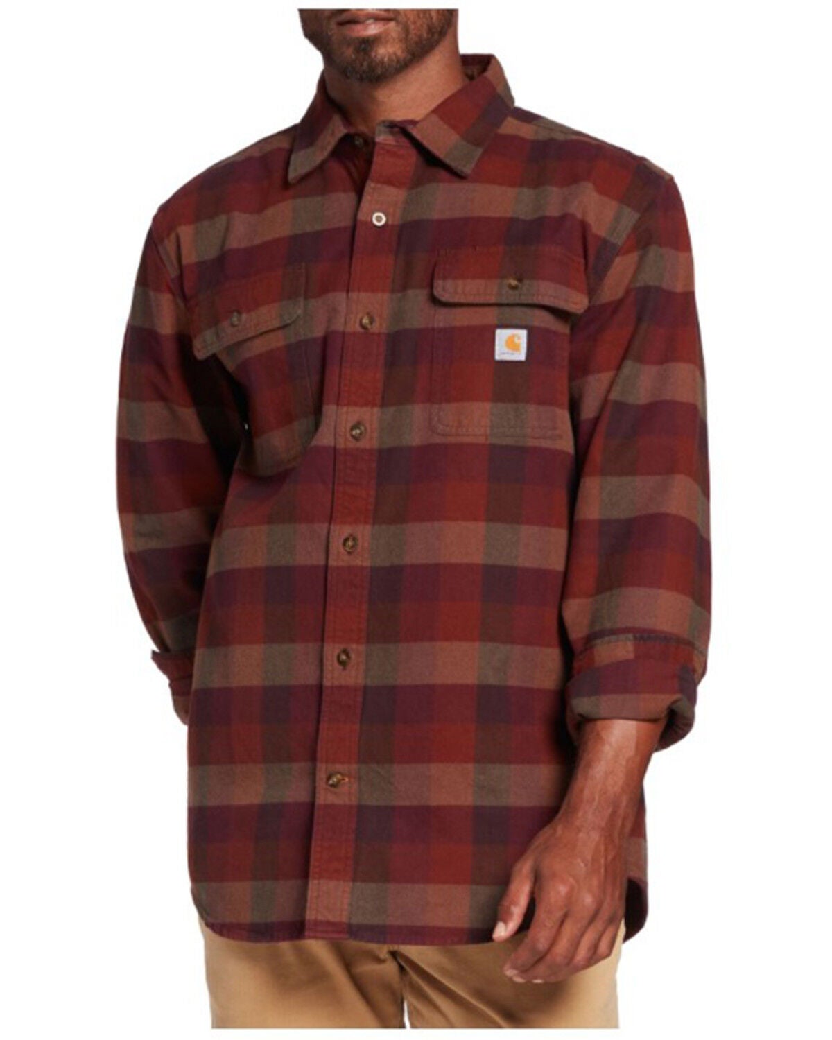 red carhartt flannel