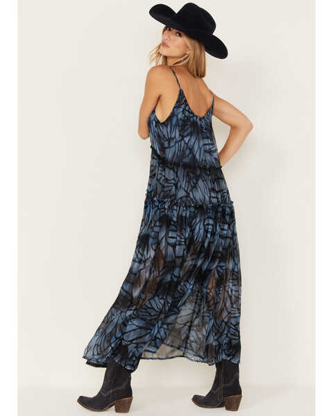 Image #4 - Free People Women's Julianna Abstract Print Maxi Dress, Navy, hi-res
