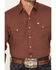 Image #3 - Ely Walker Men's Solid Long Sleeve Pearl Snap Western Shirt - Big, Burgundy, hi-res