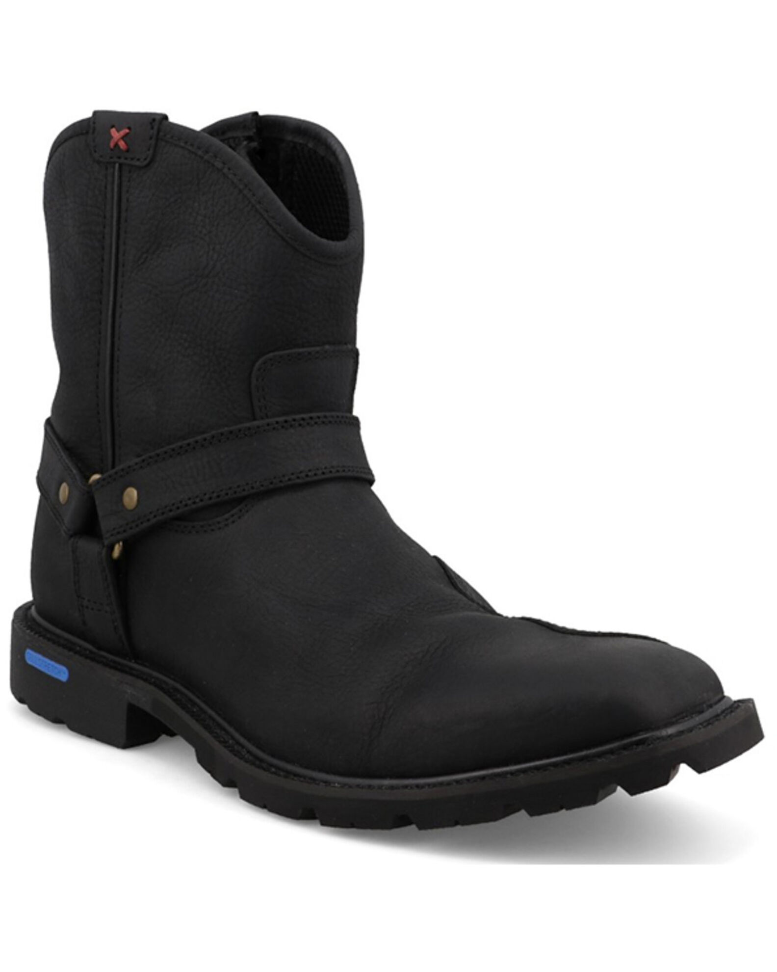 Mens square toe biker boots shop