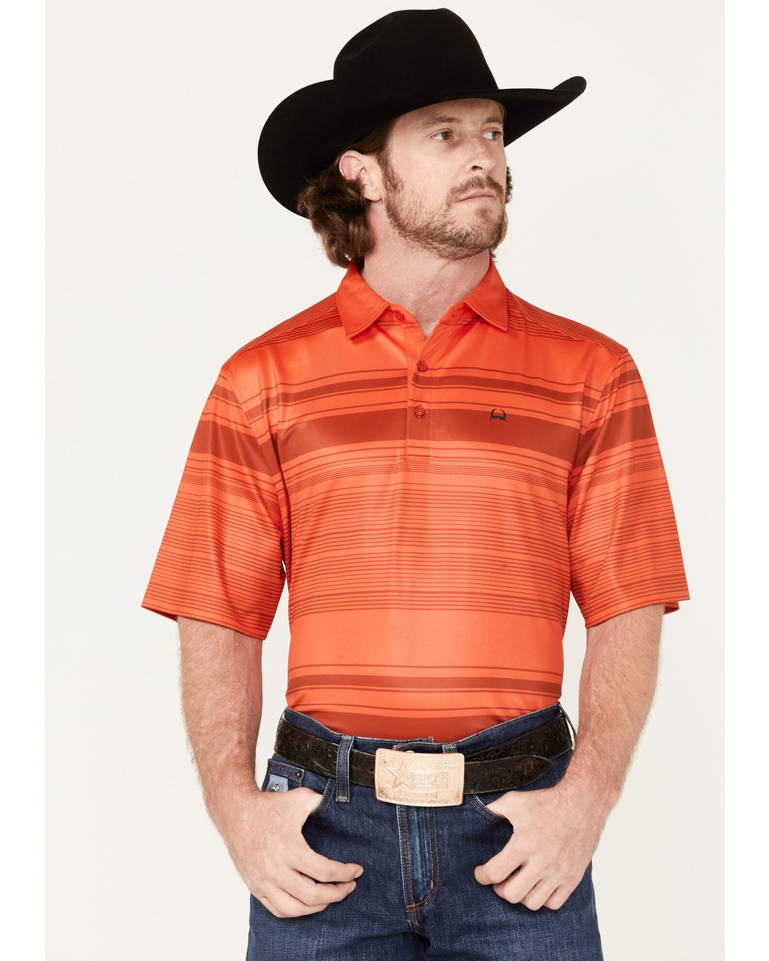 Cinch Men s ARENAFLEX Sublimated Stripe Polo Shirt